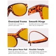 thumbnail image 6 of TINHAO Fit Over Glasses Sunglasses with Hard Case, Wrap Around Cat-Eye Polarized Wear Over Rx Glasses, UV400 Protection, Gift Ready, 6 of 8