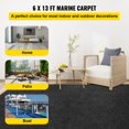 thumbnail image 2 of Boat Carpet, 6 ft x 13.1 ft Marine Carpet for Boats, Waterproof Black Indoor Outdoor Carpet with Marine Backing Anti-Slide Marine Grade Boat Carpet Cuttable Easy to Clean Patio Rugs Deck Rug, 2 of 6