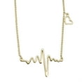 thumbnail image 7 of UDIYO Necklace ECG Design Exquisite Alloy Heart Shape Pendant Clavicle Chain for Club, 7 of 7