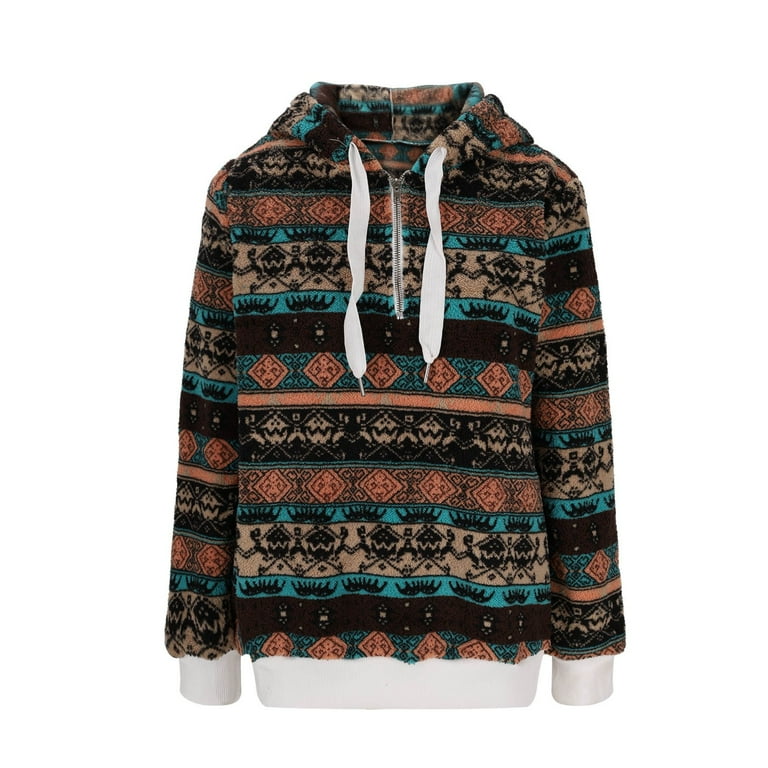 Pullover Hoodie Buffalo Check Sherpa Pullover Tommy Jeans Women's