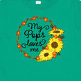 thumbnail image 4 of Inktastic My Pops Loves Me with Sunflower Wreath Boys or Girls Baby T-Shirt, 4 of 5