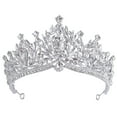 thumbnail image 1 of Couronne en Strass pour Femmes, Couronne de Mariée, Bijoux pour Cheveux, Anniversaire, Mariage, Bal, 1 of 9