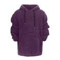 thumbnail image 3 of VNKIDY Men's Hoodies Winter Plush Solid Color Thermal Sweatshirts Long Sleeve Zipper Hooded Coat With Pockets For Cold Weather Fashionable Tops, 3 of 5