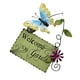 thumbnail image 2 of Tarjeta De Bienvenida De País Retro Decoración De Pared De Bienvenida De Hierro Forjado Colgante De Decoración De Casa Con Temática De Jardín Con Pintura Flores De Mariposa Para Restaurante De Hotel Advancent HA027895-01, 2 of 7