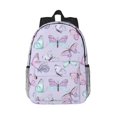 thumbnail image 1 of Lukts Purple Butterfly Pattern 15 Inch Student Backpack, Waterproof Laptop Backpack with Adjustable Shoulder Straps, Lightweight Travel, Campus Backpack, Unisex, 1 of 6
