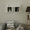 thumbnail image 2 of Ada Home Decor Furniture 37.99" 2 Tier White Waldo Modern Wall Shelf, 2 of 3