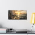 thumbnail image 6 of Sailboat Sailing In Mediterranean Sea At Sunset Ocean Canvas Wall Art for Home Decor Ready-to-Hang, 6 of 18