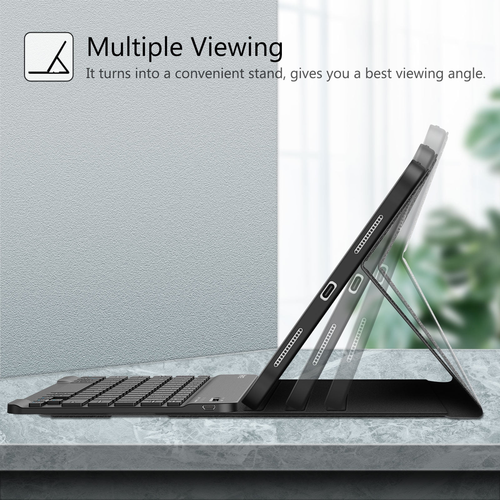 Fintie Keyboard Case for iPad 10th Generation 10.9 Inch Tablet (2022 Release) with Pencil Holder, Black