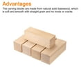 thumbnail image 3 of 5Pcs Basswood Carving Block, 5.9"x1.97"x1.97" Rectangle Wooden Dowels Blocks, 3 of 7