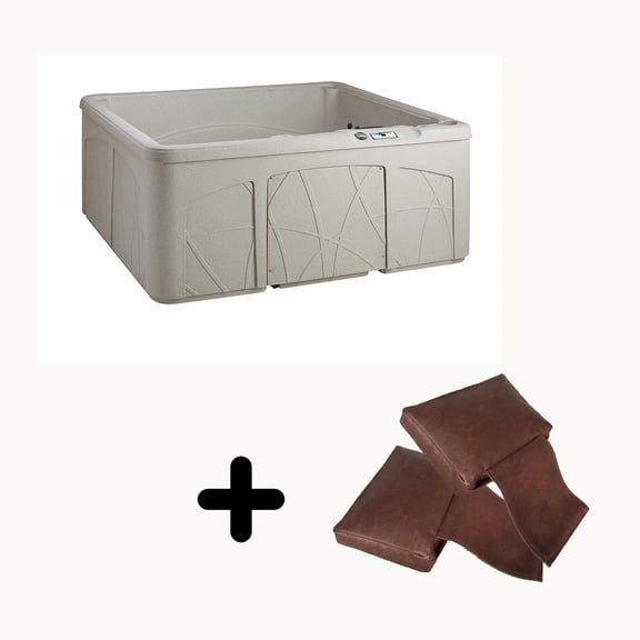 Lifesmart LS350DX Sand Pillow Bundle - 5 Person, 28-Jet, Plug & Play Spa with Spa Pillows included!