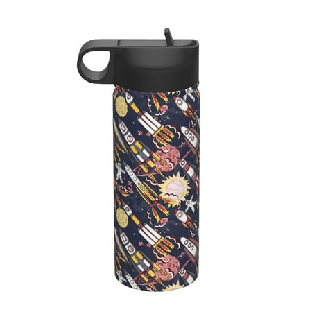 

Susaid Cartoon Space 1 Print 18oz Sports Insulated Kettle Stainless Steel Water Bottle For Running Hiking Cycling Climbing