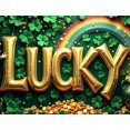 thumbnail image 3 of LUUFILx St Patrick's Day Lucky Coins Backdrop Rainbow Background Shamrock Props Festive Party Decoration Photography Banner Magic Hat Scene, 3 of 7