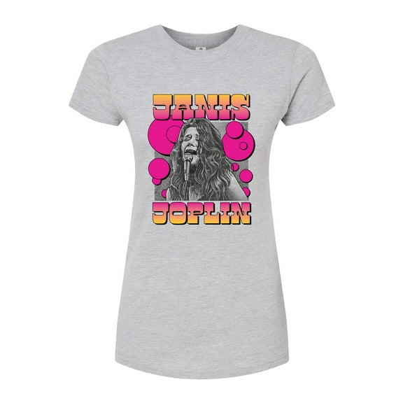 Janis Joplin - Janis Drawing - Juniors Fitted Graphic T-Shirt