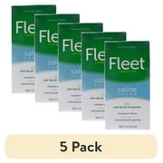 (5 pack) Fleet Laxatives, Saline Enema for Adult Constipation Relief, Prefilled Enemas, 4.5 fl oz, 4 Bottles