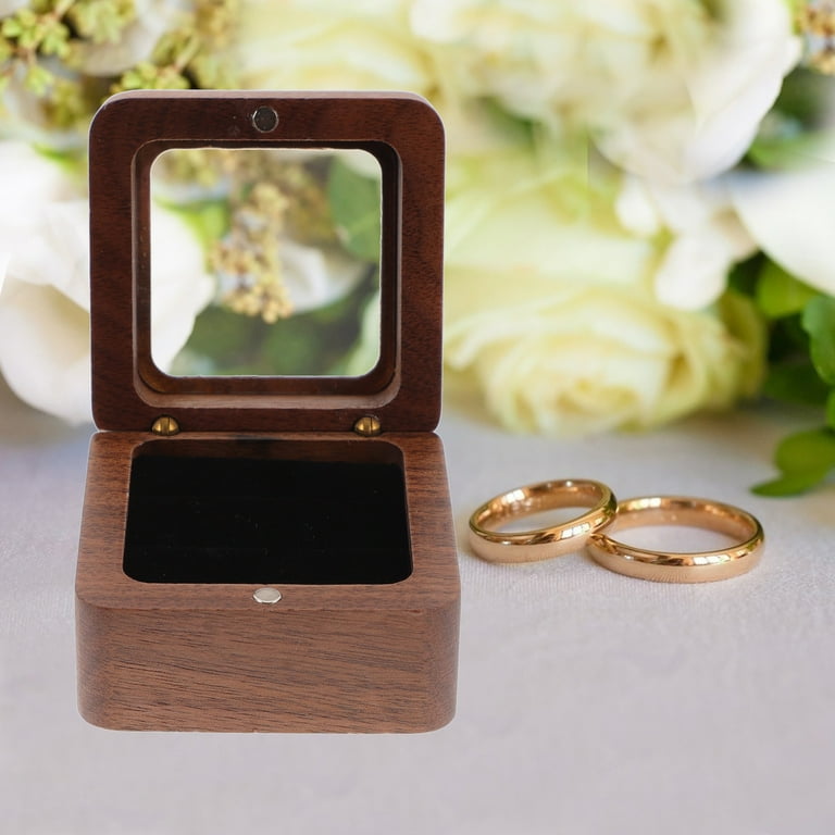 Wedding Ring Holder Ring Cases Storage Box Local LED Ring Box Lighted  Engagement Ring Wedding Jewelry Display