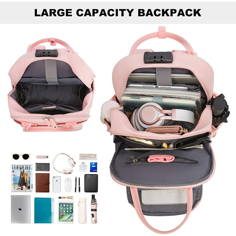 LIGHT FLIGHT Laptop Backpack for Women Computer Bag 15.6 Casual Notebook  Back packs for Work Travel Business Trip College, Practical Gift for Women