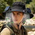 thumbnail image 5 of Kugisaki Sun Hat with Fans Solar Power Fan Wide Brim Sun Hat Fishing Essentials for Hiking Beach Summer Outdoor, 5 of 7