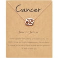 thumbnail image 3 of Linyer Constellations Theme Single Symbol Friendship Necklace Chic Comfortable Jewelry Chain Pendant for Lover Festival Gifts Rose Gold Cancer, 3 of 5