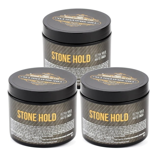 Kit X3 Pomada Cabello The Shaving Co Stone Ultra Hold Matte amarillo 1