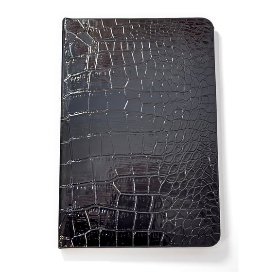 Viabella Black Croc College Ruled Journals, 100 Pages, 3 count, 5.75 x 8.5 inches