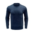 thumbnail image 3 of CVLIFE Chandail d'Hiver Chaud pour Hommes, Manches Longues, Col Rond, Tricoté, Décontracté, Bleu TG, 3 of 4