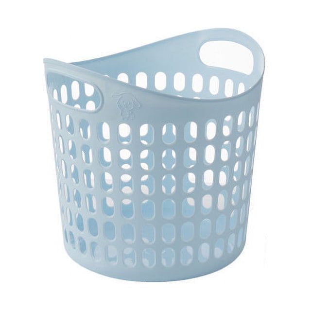 Cesto para ropa sucia resistente con dos asas y capacidad para 2 bushels para 3 o más cargas, diseño ventilado que garantiza un transporte cómodo
