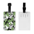 thumbnail image 2 of Luggage Tags for Suitcases, green Cactus skull Leather Bag Luggage Tags ID Label Tags Privacy Protection Travel Bag Labels, 2 of 6