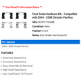 thumbnail image 2 of Front Brake Hardware Kit - Compatible with 2004 - 2008 Chrysler Pacifica 2005 2006 2007, 2 of 2