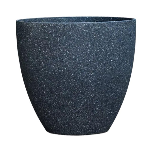 Maceta Suculenta Redonda de Plástico Sunnimix para plantas de interior Con Orificio de drenaje Gris negro