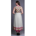 thumbnail image 4 of Bimba White Artistic Anarkali Dress For Women Indian Ethnic Printed Kurti Long Kurta Party Dress X-Small, 4 of 6