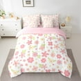 thumbnail image 2 of Castle Fairy Kawaii Pink Flowers Twin Bedding Sets 7-Piece for Children Teens Adults,Dreamy Princess Bedding Comforter Set Microfiber,Spring Garden Breathable Sheet Sets,Microfiber Bedroom Decor, 2 of 8