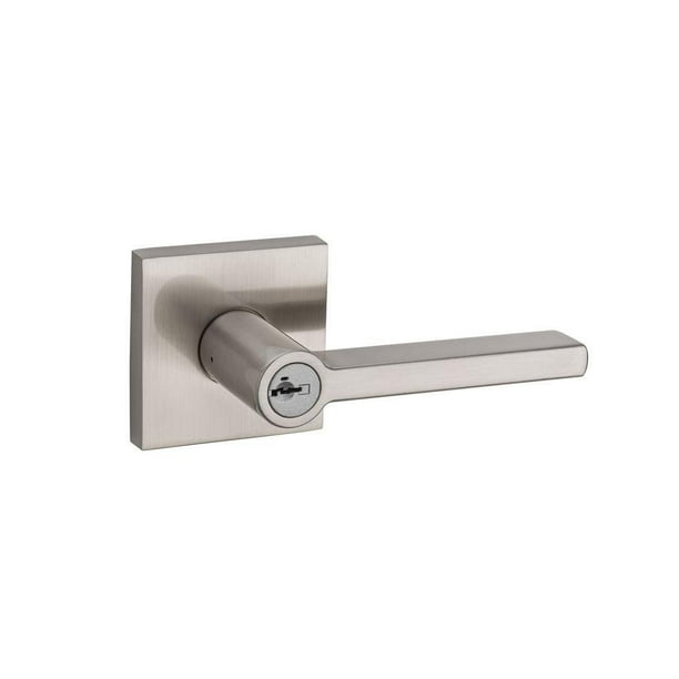 Palanca de entrada para puerta Kwikset 156HFL SQT 15 SMT CP Halifax Nickel