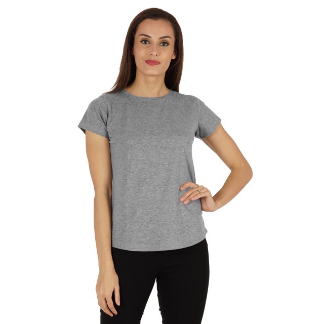 Inkmeso T-Shirt à Manches Courtes Uni pour Femmes Coupe Régulière Décontractée T-shirts Basiques Doux