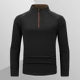 thumbnail image 2 of Mens Sweatshirt 2025 Long Sleeve Shirt Men Quarter Zip - Mens Workout Gym T-Shirt Quick Dry Athletic Base Layer Sport Undershirt, 2 of 9