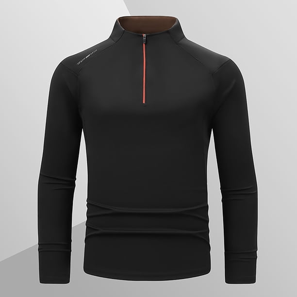 pstuiky manga larga de hombre, Blusa informal y moderna de manga larga con cremallera para hombre camisetas de hombre l