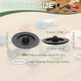thumbnail image 2 of Uxcell Screw Caps Covers, Plastic Self Tapping Hole Cap Covers Dust Proof Sticker Waterproof for Cabinet Black, 2 of 7