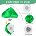 thumbnail image 2 of 16-Pack Lapel Pin for Men Suits, 1.97" Flower Boutonnieres Brooch [Dark Green], 2 of 7