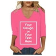 thumbnail image 6 of Summer Tops for Women Shirts for Women with Sleeves Tall Womens Shirts Big Shirt Lightweight T Medium Shirt Apparel T Womens Solid Women's Medium Active Tops Loose Fit Compression Pink XL, 6 of 8