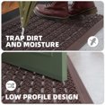 thumbnail image 4 of PABUBE Outdoor Doormat, Durable Welcome Mat, Dirt Trapper Rubber Mat and Non-Slip Low Pile Doormat for Entry Rug, Brown, 19" x 30", 4 of 12