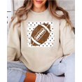 thumbnail image 4 of Football Sweatshirt for Women Cute Polka Dot Game Day Crewneck, Sand Sweatshirt, M, 4 of 8