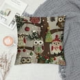 thumbnail image 2 of Orinice Owls Christmas Decorations Graphic Decorative Cushion Throw Pillow Cover for Home Couch Living Room Bed Sofa Winter Soft and Durable Car Couch Bedroom 1PC 24x24in, 2 of 5