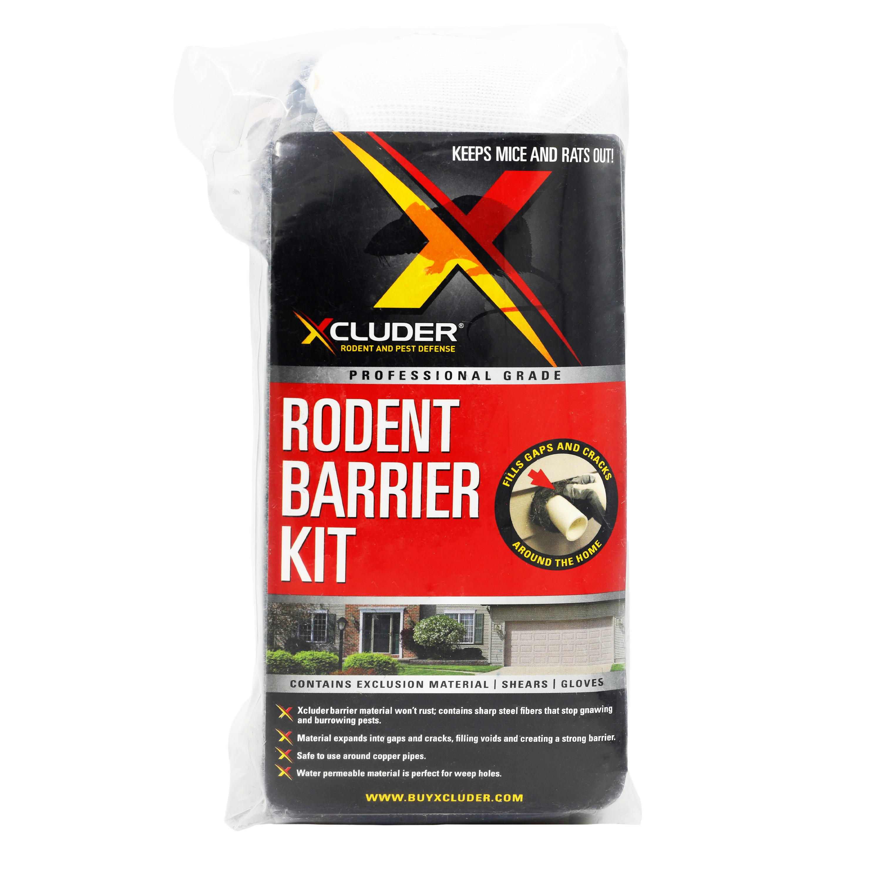 Xcluder Rodent Control Fill Fabric Large DIY Kit; Stops Rats and Mice
