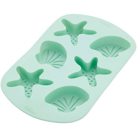 Wilton Silicone 6-Cavity, Starfish and Seashell Treat Mold, 2105-0-0835