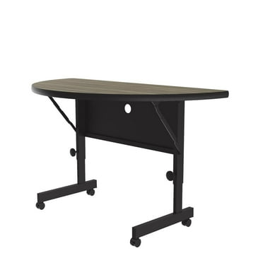 Correll 24"W x 48"D High Pressure Top Flip Top Table in Colonial Hickory Brown