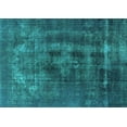 thumbnail image 1 of Ahgly Company Machine Washable Indoor Rectangle Oriental Turquoise Blue Industrial Area Rugs, 7' x 9', 1 of 4