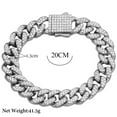 thumbnail image 6 of Hip Hop 13MM Cuban Link Chain Bracelet For Men Women Luxury Bling Iced Out Full Rhinestone Paved Cuban Chain Jewelry Wholesale GC, 6 of 6
