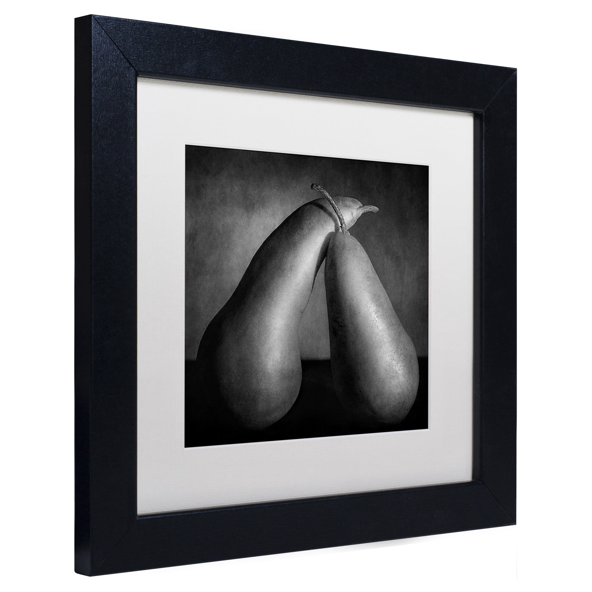 Trademark Fine Art ''Peras Tiernas'' by Moises Levy 16' x 16' White Matted Black Frame (ALI1104-B161