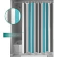 thumbnail image 4 of Waterproof Shower Curtain, Blue Grey Striped Polyester Fabric Bathroom Curtains with 12 Hooks, 72"" W x 96"" H, Gray Modern Abstract Art Quick-Drying Bathtub Curtain, Stripeoud6202, 4 of 6