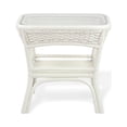 thumbnail image 4 of SK New Interiors Set of 2 Alexa Living Armchairs White Color and Square Coffee Table Natural Rattan Wicker Handmade Design With Cushion, 4 of 9