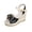 Black, variant on Women's Fashion Casual Summer Arrival Solid Color Trendy Versatile High Heel Sandals White 8.5